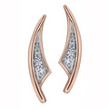 10K White & Rose Gold Earrings with Diamond (0.05 CT. T.W.)